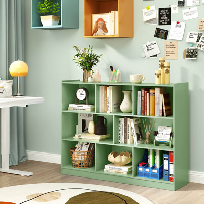 8 Cube 3-tier Open Wooden Bookshelf Toy Storage Organizer With Anti-toppling Kits by Isabelle & Max