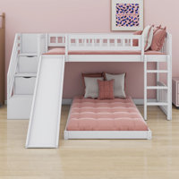 Stairway Bunk Bed With Slide by Harriet Bee