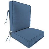 Sunbrella 22" x 45" Outdoor Deep Seat Cushion Set with Ties by Wade Logan