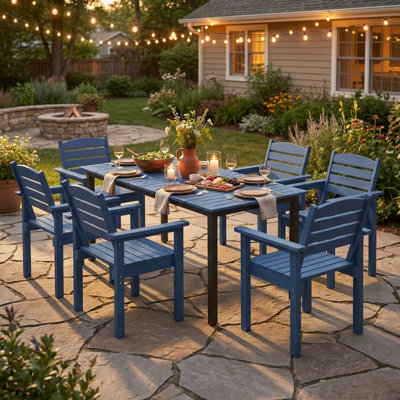 Yoko 6 - Person Patio Outdoor Dining Set with Arm Chairs