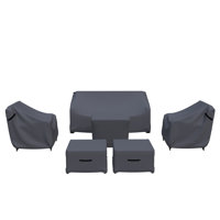 Amanda Rattan Patio Sofa Seating Group Cover by Hokku Designs