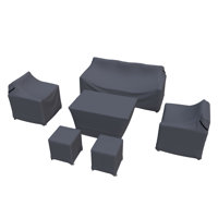 Parkhurst Rattan Outdoor Lounge Dining Set Cover by Latitude Run