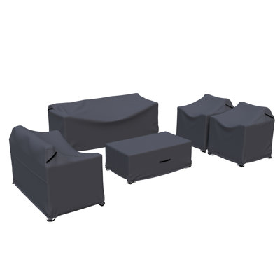 Brandtley Outdoor Metal Sofa Seating Group Cover by Latitude Run