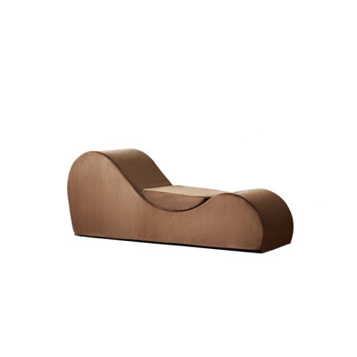 Solace Chaise Lounge Chair Relaxation, Ergonomic Design With Soft Yet Firm High-Density Foam Core, Removable Machine-Washable Cover, Brown by Ivy Bronx