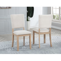 Beige Upholstered Side Chairs by Winston Porter