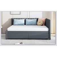 Full Upholstered Daybed With 2 Storage Drawers Sofa Bed Frame by Alcott Hill