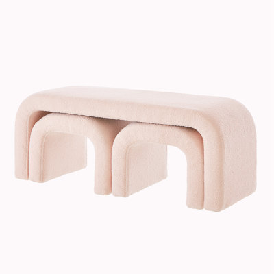 Set of 3 U-Shaped Modern Bench by Corrigan Studio