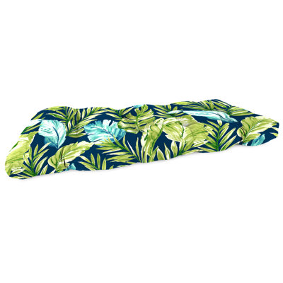 46" x 19" Contoured Outdoor Wicker Bench Cushion by Canora Grey