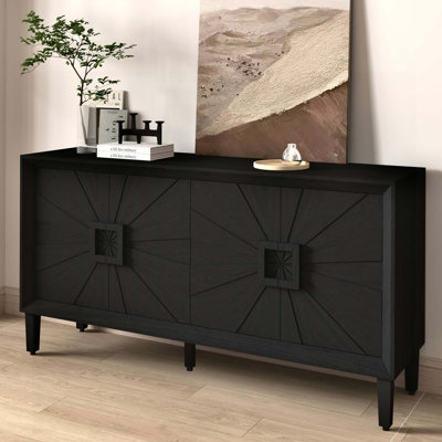 Premium Rustic Farmhouse Credenza With Stunning Design And Versatile Storage by Ophelia & Co.
