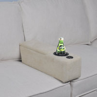 Smart Armrest 6" Wide Adjustable Sofa Armrest with LED Light and Wireless Charge Stand Seamlessly Fit Sectional Sofas by Ebern Designs
