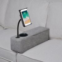 Smart Armrest 6" Wide Adjustable Sofa Armrest with LED Light and Wireless Charge Stand Seamlessly Fit Sectional Sofas by Ebern Designs