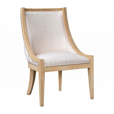 Upholstered Dining Chair With Nailhead Trim by August Grove