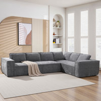 L-shaped Sectional Couch For Living Room Modular Sectional Sofa Couches Sleeper by Latitude Run