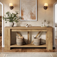 70.9-Inch Wood Console Entryway Table, 2-Tier Long Sofa Table by Gracie Oaks