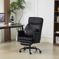 29.53 Inch High Back With Footrest Reclining Swivel Office Chair With Adjustable Arms by Latitude Run