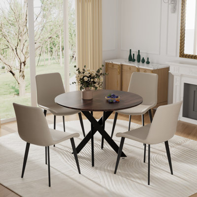 5 Piece Round Pedestal Dining Set by George Oliver