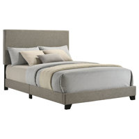 Dorian Fabric Upholstered Twin Panel Bed Cream by Ebern Designs
