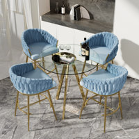Round Bar Table and Bar Stools Set for 2-4 by Mercer41