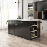 72" Modern Style Kitchen Islands With Multi-Storage by Hokku Designs