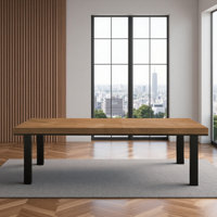 Modern Solid Wood Rectangular Conference Table by Latitude Run