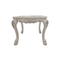 Bone White Finish End Table by Bloomsbury Market