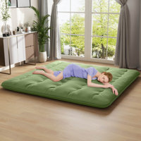 King Futon Mattress Japanese Floor Pad Washable Cover Carry Bag by Alwyn Home