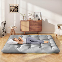King Futon Mattress Japanese Floor Pad Washable Cover Carry Bag by Alwyn Home