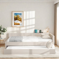 Upholstered Platform Bed With Usb And Trundle by Lark Manor