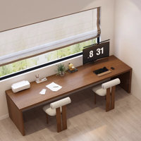 Solid Wood Double Desk by Hokku Designs