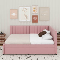 Full Size Upholstered Daybed With Storage Drawers by George Oliver