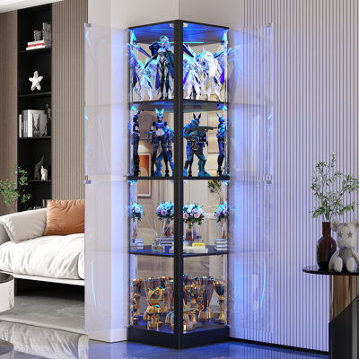 15.75"W Corner Display Cabinet by Wrought Studio
