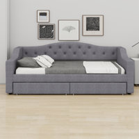 Upholstered Daybed With LED Belt And 2 Drawers by Mercer41