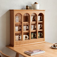 Milan Wooden Cup Rack with Multiple Compartments by Alcott Hill