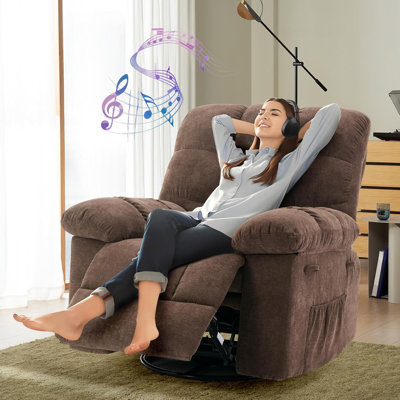 Rocking Recliner Chair,360° Swivel Rocker Chair