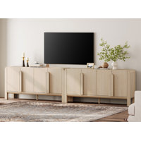 Adora Modern TV Stand For Tvs Up To 120 Inch, 2 In 1 Wood Entertainment Center TV Console With Doors And Adjustable Shelves For Living Room,Bedroom by Ebern Designs