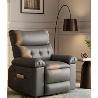 Recliner Chair, Swivel Rocker Recliners, 360° Swivel Reclining Chair with Heat and Massage for Living Room, Bedroom by Latitude Run
