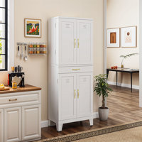 Metal Pantry Storage Cabinet With Adjustable Shelves