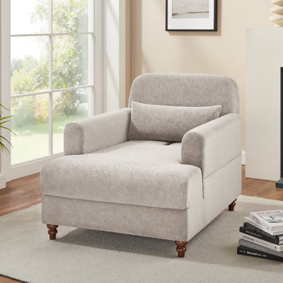 36‘’ Modern Upholstered Indoor Chaise Lounge by Charlton Home