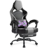 Big and Tall Gaming Chair with Massage and Pocket Spring Cushion,Gamer Chairs for Adults 400lb Weight Capacity, Video Game Chair with Headrest and Lum by Wrought Studio