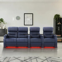 Sofa Power Reclining Electricity Sofa Power Recliner Loveseat Chair Top Grain Leather Movie Chair Gaming Seat With USB Charging Tray Table Cup Holders