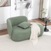 Faux Fur Upholstered Chaise Lounge Chair by Wrought Studio