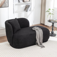 Faux Fur Upholstered Chaise Lounge Chair by Wrought Studio