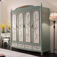 American Country Four-door Wardrobe by Canora Grey