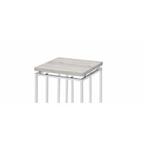 Stylish Chrome-Finished End Table with Natural Oak Top for Versatile Decoration by Latitude Run