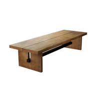 Rectangular solid wood conference table, large seminar table office desk by Millwood Pines