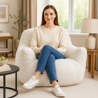 minimalist style soft and comfortable lazy sofa single bean bag chair Suitable for bedroom and living room by Trule