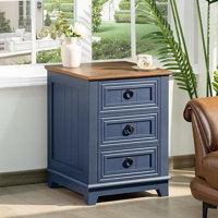 Farmhouse Night Stand for Bedroom by Breakwater Bay