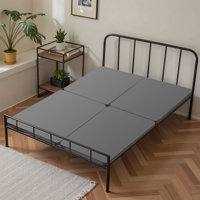 Bunkie Board, 1.5 in Bed Board Slats with 200D Oxford Cloth, Wooden Mattress Support for Bed, Easy Assembly Support Under Mattress, 2 Piece, Gray