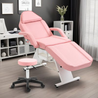 73" Professional Massage Table Lash Bed Beauty Spa Facial Salon Tattoo Adjustable Massage Bed Recliner With Hydraulic Stool by Inbox Zero
