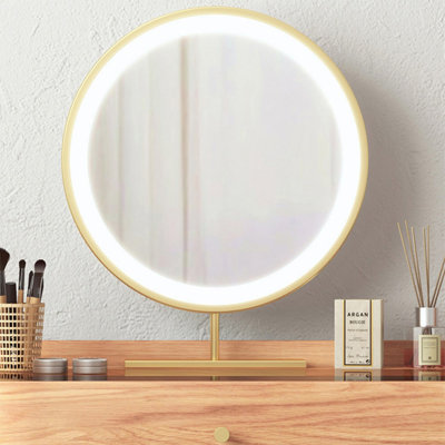 Makeup Vanity with Light mirror,1 drawers by Corrigan Studio